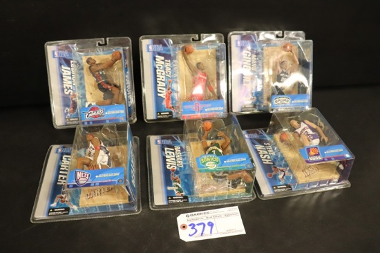 Set of 6 - McFarlane NBA - Ginobili/McGrady/James/Nash/Carter/Lewis