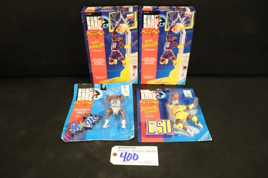 All to go - 4 Shaq Attack by Kenner - 2 Rim Hangers - Overhead Smash - Jamm