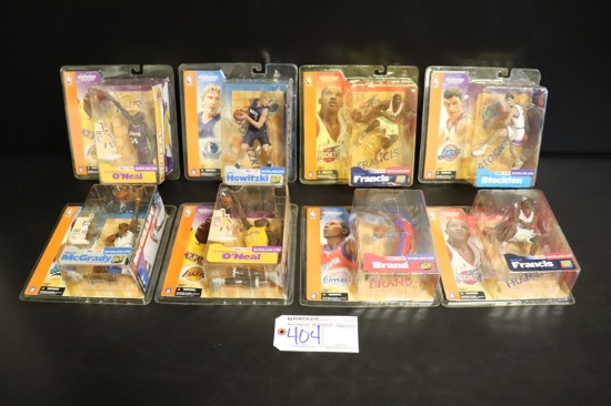 All to go - 8 McFarlane NBA series 2 - 2) O'Neal/Stockton/Nowitzki/Francis/