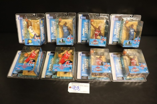 All to go 8 McFarlane NBA Series 7 - 3 James/2 Ming/2 Garnett/Miller
