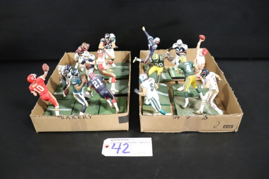 All to go - 2 boxes of football opened sports figurines
