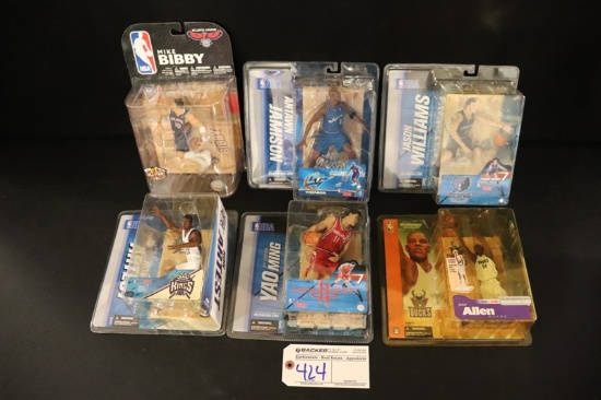All to go - 6 McFarlane NBA action figures - Jamison/Artest/Allen/Bibby/Min