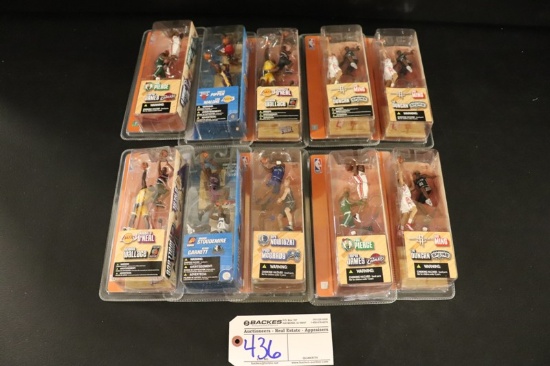 All to go - 10 McFarlane NBA action figures - box to go