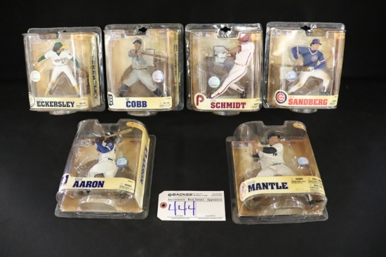 Set of 6 - McFarlane MLB Series 5 - Sanberg/Eckersley/Schmidt/Cobb/Aaron/Ma