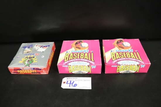 All to go - 1991 & 1993 Fleer baseball card packs - 1 is still sealed