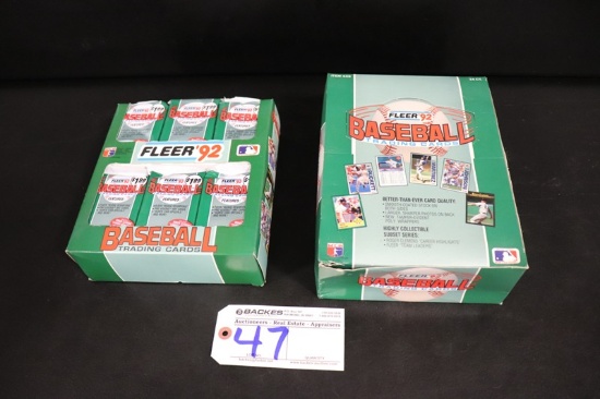 All to go - 2) 1992 Fleer baseball trading card packs