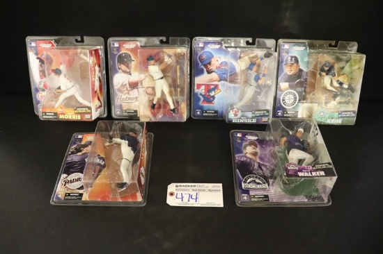 Set of 6 - McFarlane MLB Series 4 - Berkman/Hinske/Hoffman/Ichiro/Morris/Wa