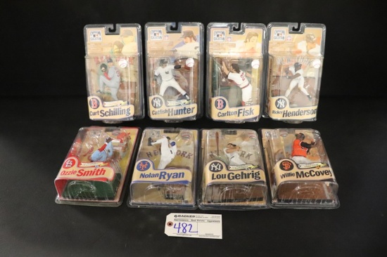 Set of 8 - McFarlane MLB Series 8 - Gehrig/Henderson/McCovey/Ryan/Schilling