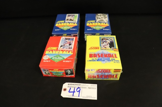 All to go - 4) Score 1990 & 1992 baseball collector packs