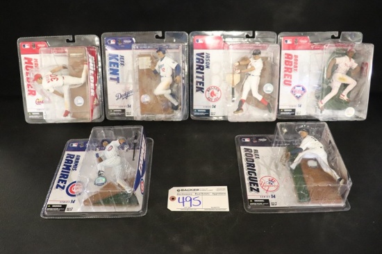 Set of 6 - McFarlane MLB Series 14 - Mulder/Kent/Varitek/Abreu/Ramirez/Rodr