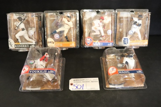 Set of 6 - McFarlane MLB Series 20 - Zito/Utley/Youkilis/Wang/Konerko/Sheff