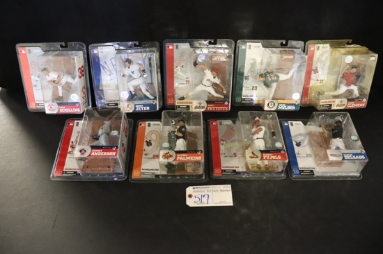 Set of 9 - McFarlane MLB Series 10 - Clemens/Jeter/Schilling/Mulder/Anderso
