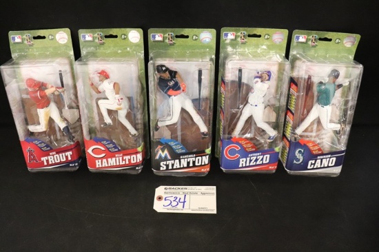 Set of 5 of 6 - McFarlane MLB Series 33 - Rizzo/Cano/Hamilton/Stanton/Trout