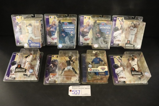All to go - 8 McFarlane MLB mixed series (mainly 5) Giambi/Hunter/Bonds/Ken