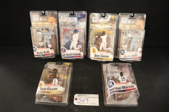 All to go - 6 McFarlane MLB Series 7 - Munson/2 Ruth/2 Gwynn/Yastrzemski