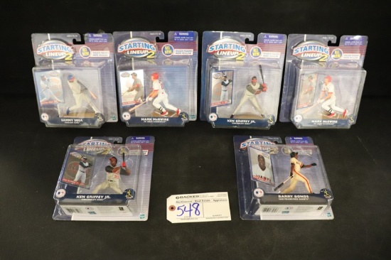 All to go - 6 Hasbro Starting Lineup 2 - Sosa/2 McGwire/2 Griffey JR/Bonds