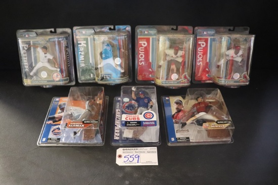 All to go - 7 McFarlane MLB mixed series - Alomar/Pujols/Petitte/Kazmir/Osw