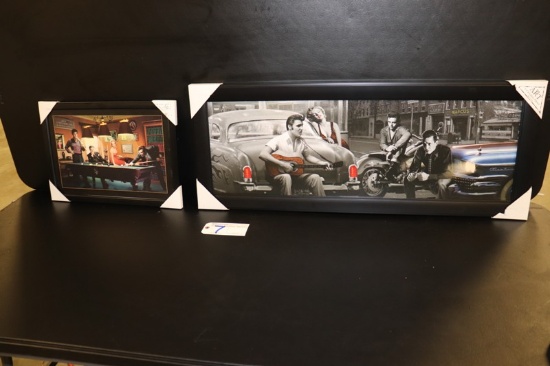 Pair to go - 16" x 40" Elvis print and 14" x 20" Elvis new framed prints