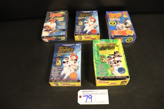 All to go - 5) Topps 2000, 2001, 2002 baseball card packs - 4) sealed