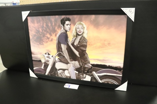 28" x 40" Elvis framed print