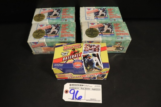 All to go - 5) Bowman 1993 & 1994 baseball card packs - 3 sealed