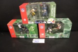 All to go - 3 McFarlane NFL Action figures - Series 13 Polamalu/Hasselbeck