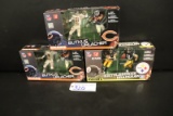 All to go - 3 McFarlane actin figures - Roethlisberger/Bradshaw - 2) Urlach