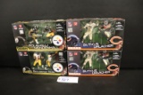 All to go - 4 McFarlane NFL action figures - 2) Butkus/Urlacher - Polamalu/