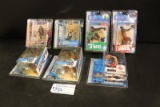 All to go - 7 McFarlane NBA action figures - Artest/Kidd/O'Neal/James/Walto