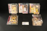 All to go - 5 McFarlane NBA action figures: James/Magic Johnson/O'Neal/O'Ne