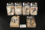 All to go - 6 McFarlane NBA action figures - James/O'Neal/Mason/Baylor/Iguo