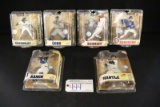 Set of 6 - McFarlane MLB Series 5 - Sanberg/Eckersley/Schmidt/Cobb/Aaron/Ma