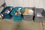 All to go - 4 totes with action figures plus plastic and poly bins