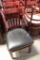 Times 12 - Cherry finish slat back vinyl padded dining chairs - vinyl & woo