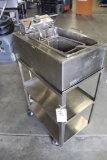 Wells F-49 electric countertop fryer - 220v, 1 phase - bolted to stainless