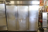 Continental 3R stainless portable 3 door cooler - inside needs cleaned - ra