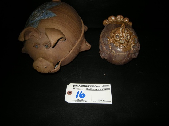 Pair to go  Pig and Rooster Cookie Jars
