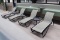 Times 4 - metal frame light weight pool side lounge chairs with 3 smaller t