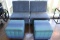 Times 2 sets - Blue tweed lounge chair with foot rest (foot rest needs clea