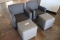 Times 2 sets - tweed lounge chair with foot stool