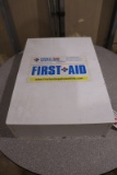 Wall mount first aid kit with limited inventory
