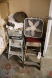 All to go - chair, ladder and fan