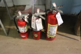 Times 3 fire extinguishers