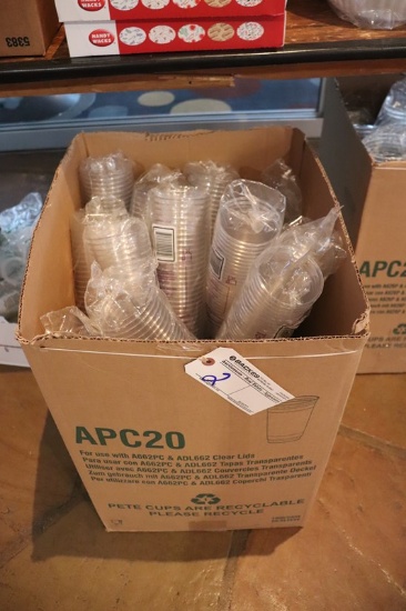 3/4 case of clear 20 oz. plastic cups - no lids
