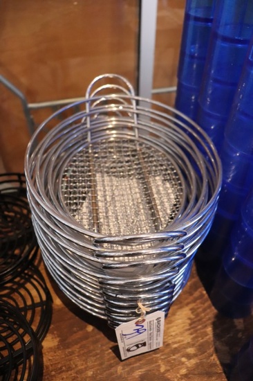 Times 15 - 15" oval chrome wire baskets
