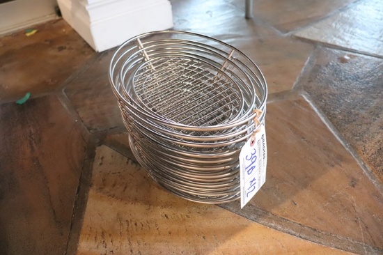 Times 12 - 11" oval chrome wire baskets