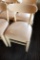 Times 12 - A.C. Furniture Co. blond maple style framed dining chairs with p
