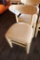 Times 10 - A.C. Furniture Co. blond maple style framed dining chairs with p