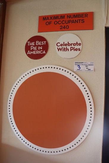 All to go - Pie signage and circle