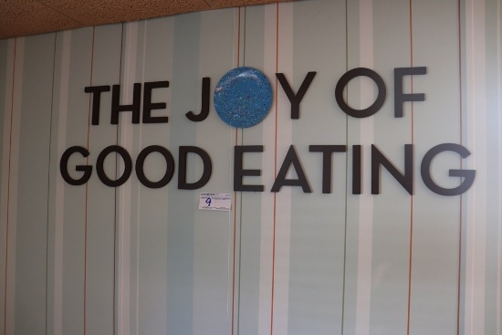 THE JOY OF GOOD EATING wall letters